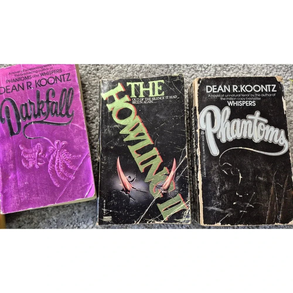 Dean Koontz 5 Vintage‎ Terrors Mommie Dearest, Darkfall The Howling2 Phantoms